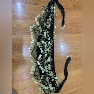 Belly Dancing Skirt Coin Sash Costume with Golden Coin